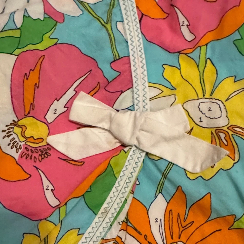 Lilly Pulitzer Floral Mini Skirt in Aqua, Pink, Orange, Yellow, Green